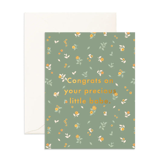 Precious Baby Embroidered Greeting Card